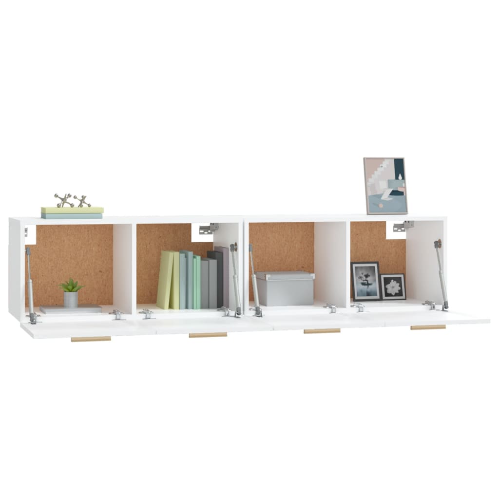 Wall Cabinets 2 pcs White 80x35x36.5 cm Engineered Wood