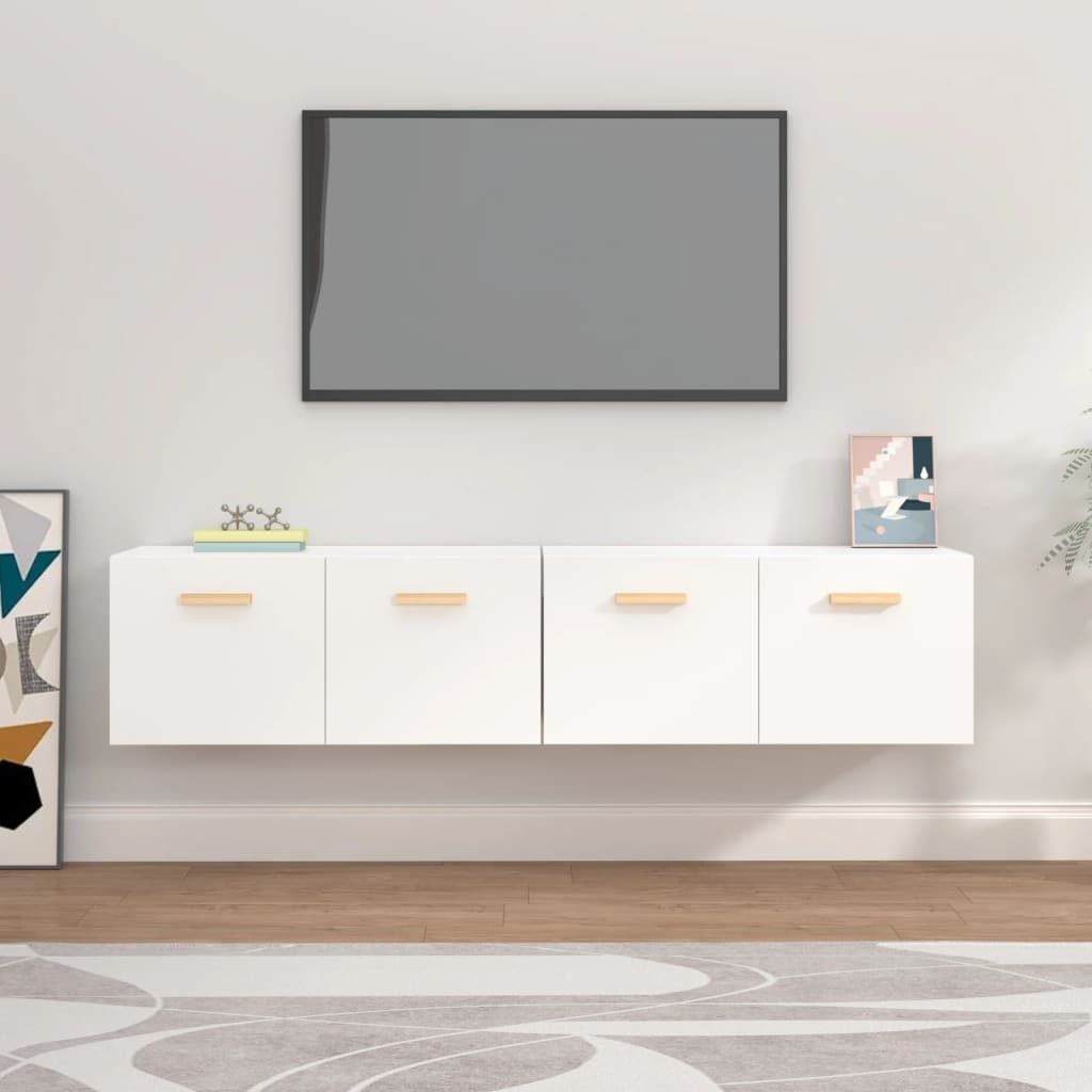 Wall Cabinets 2 pcs White 80x35x36.5 cm Engineered Wood