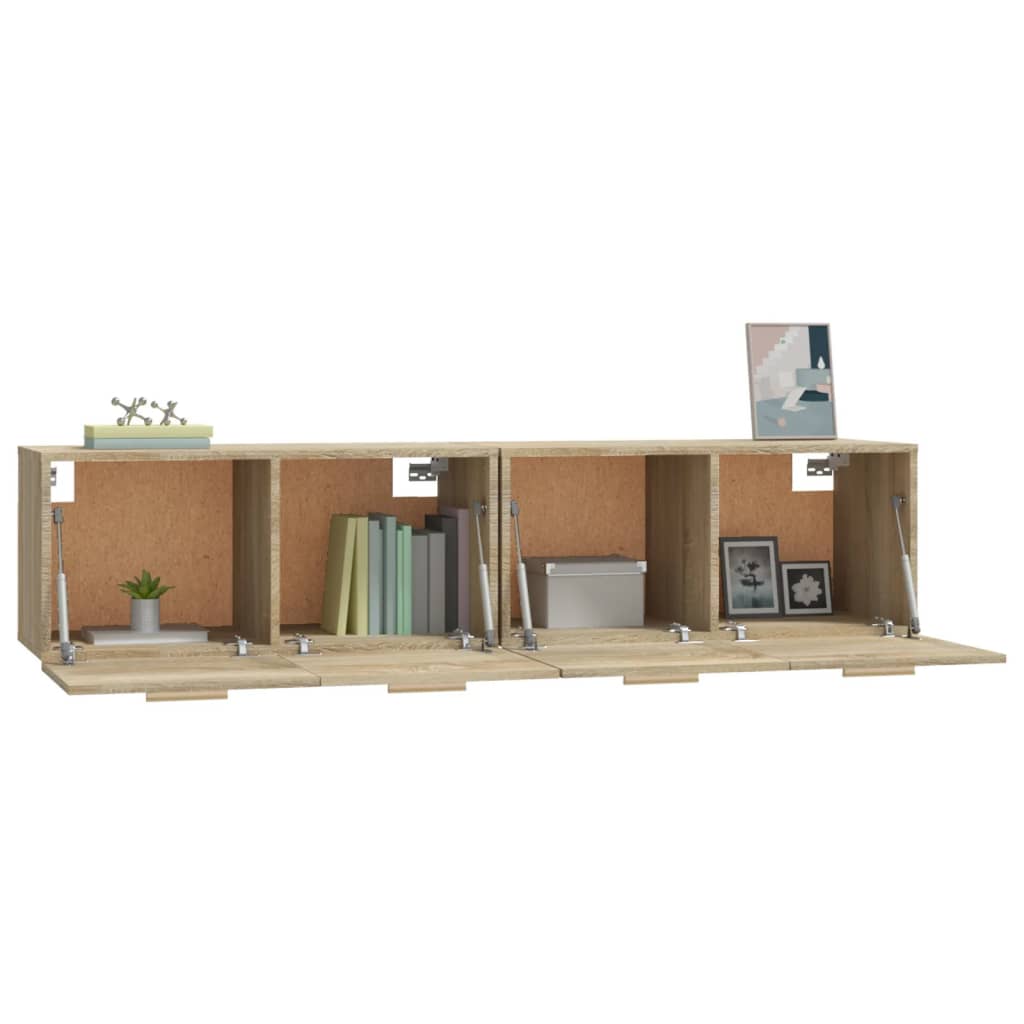 Wall Cabinets 2 pcs Sonoma Oak 80x35x36.5 cm Engineered Wood