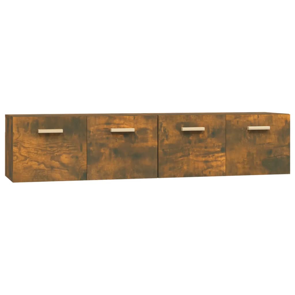 Wall Cabinets 2 pcs Smoked Oak 80x35x36.5 cm Engineered Wood