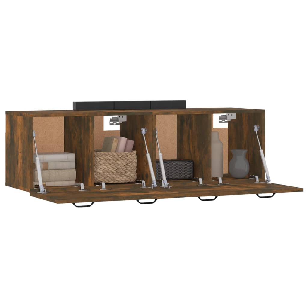 Wall Cabinets 2 pcs Smoked Oak 80x35x36.5 cm Engineered Wood