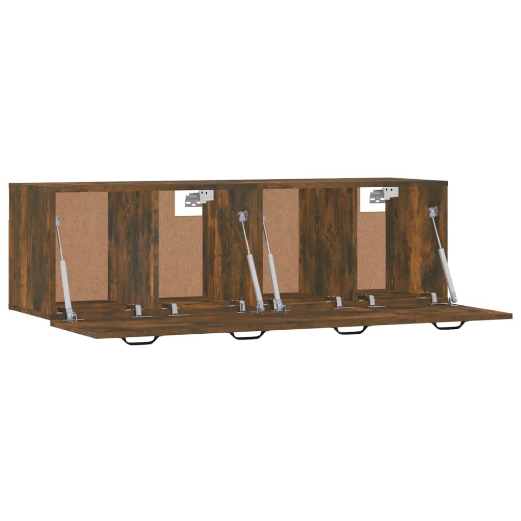 Wall Cabinets 2 pcs Smoked Oak 80x35x36.5 cm Engineered Wood