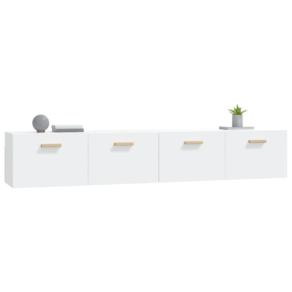 Wall Cabinets 2 pcs White 100x36.5x35 cm Engineered Wood