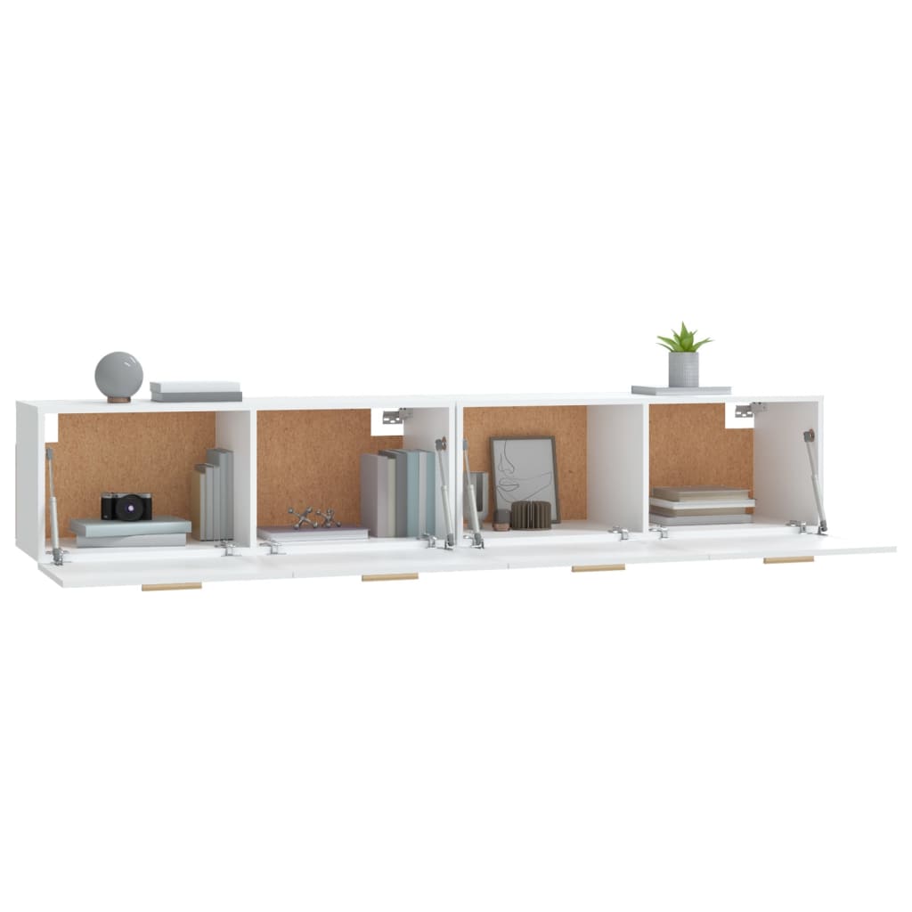 Wall Cabinets 2 pcs White 100x36.5x35 cm Engineered Wood