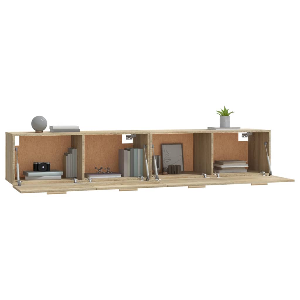 Wall Cabinets 2 pcs Sonoma Oak 100x36.5x35 cm Engineered Wood