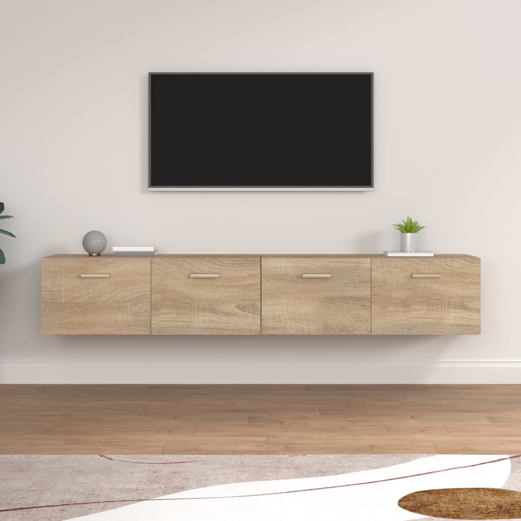 Wall Cabinets 2 pcs Sonoma Oak 100x36.5x35 cm Engineered Wood