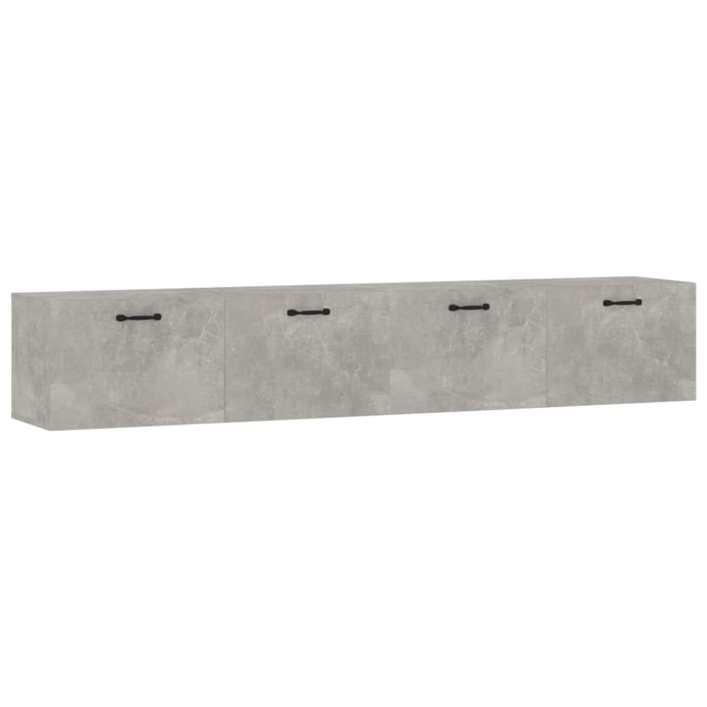Wall Cabinets 2 pcs Concrete Grey 100x36.5x35 cm Engineered Wood
