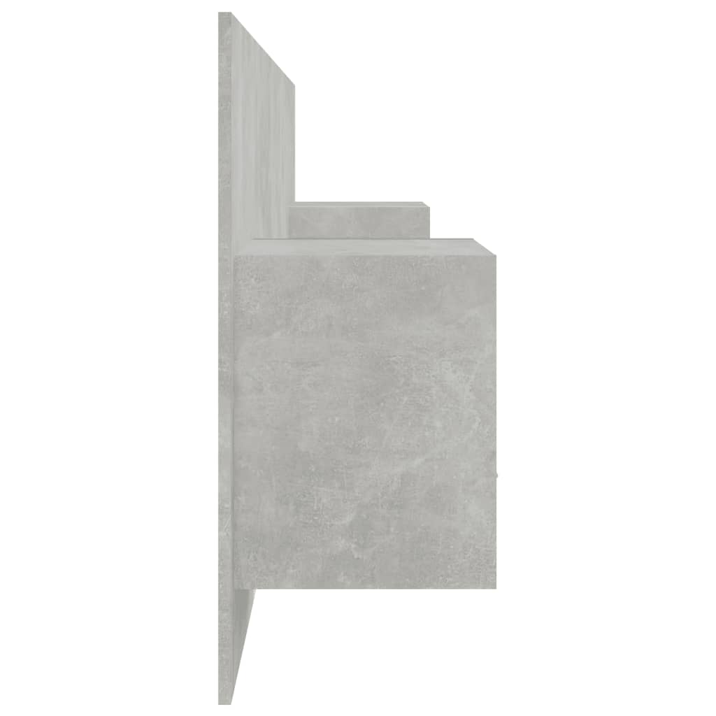 Bed Headboard with Cabinets Concrete Grey Engineered Wood