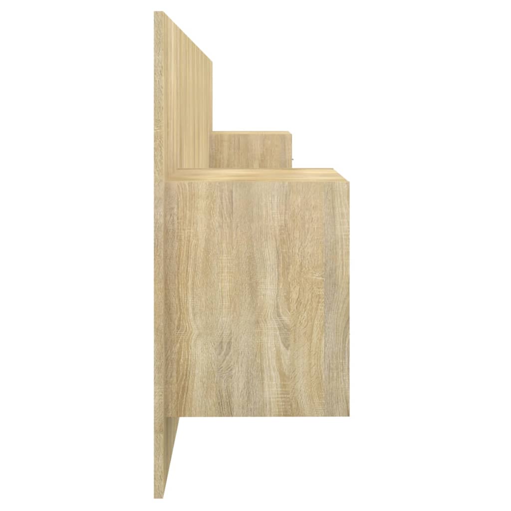 Bed Headboard with Cabinets Sonoma Oak Engineered Wood