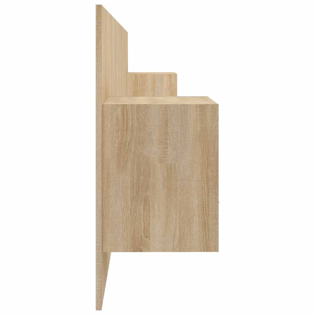 Bed Headboard with Cabinets Sonoma Oak Engineered Wood