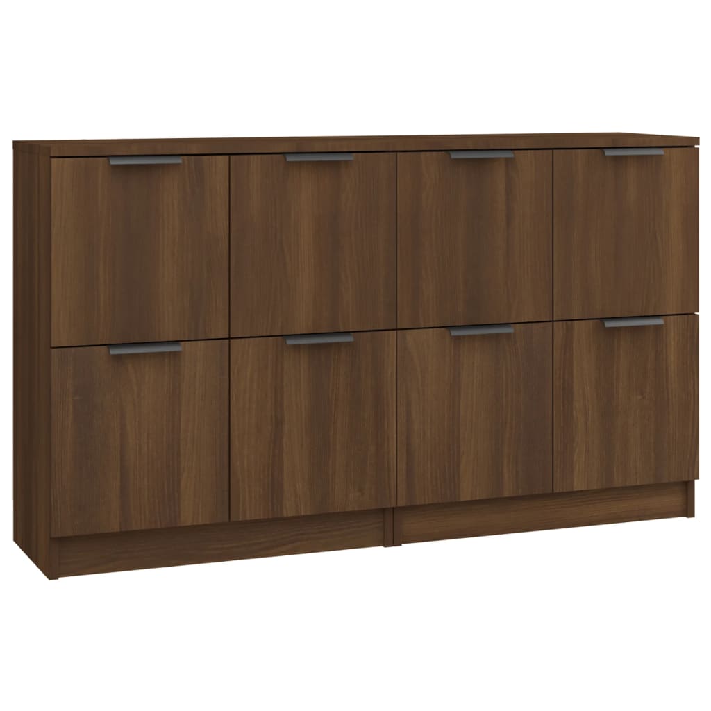 vidaXL Sideboards 2 pcs Brown Oak 60x30x70 cm Engineered Wood