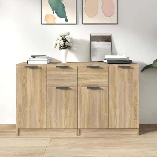 Sideboards 2 pcs Sonoma Oak 60x30x70 cm Engineered Wood