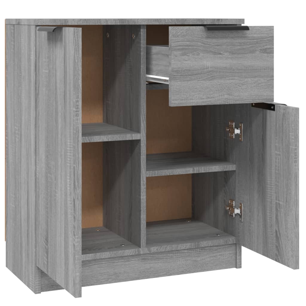 Sideboards 2 pcs Grey Sonoma 60x30x70 cm Engineered Wood