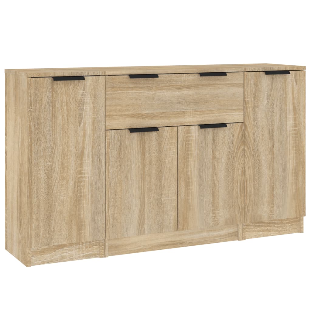 Sideboards 3 pcs Sonoma Oak Engineered Wood