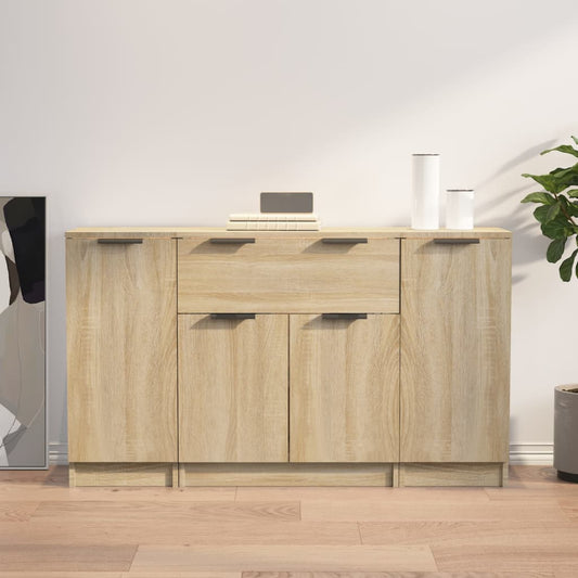Sideboards 3 pcs Sonoma Oak Engineered Wood