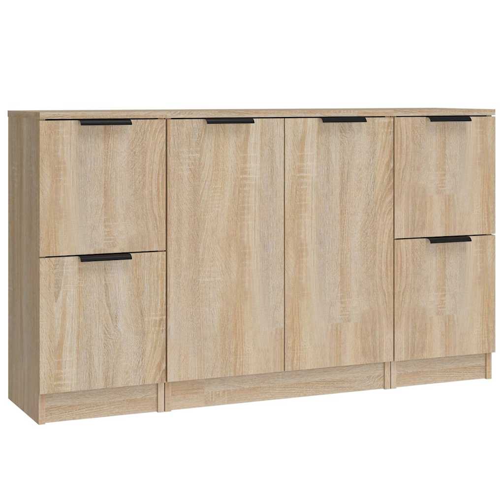 Sideboards 3 pcs Sonoma Oak Engineered Wood