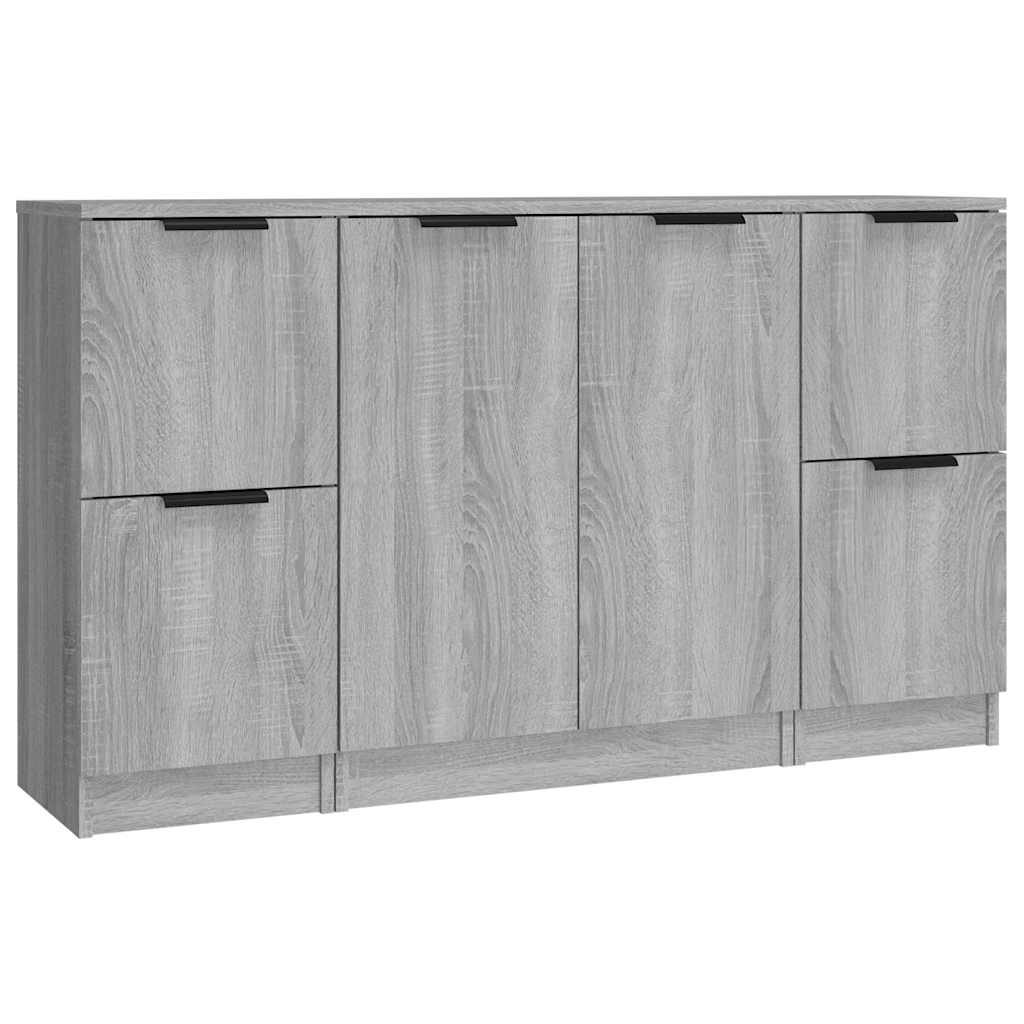 Sideboards 3 pcs Grey Sonoma Engineered Wood