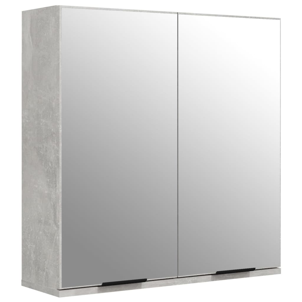 vidaXL 3 Piece Bathroom Cabinet Set Concrete Grey Engineered Wood