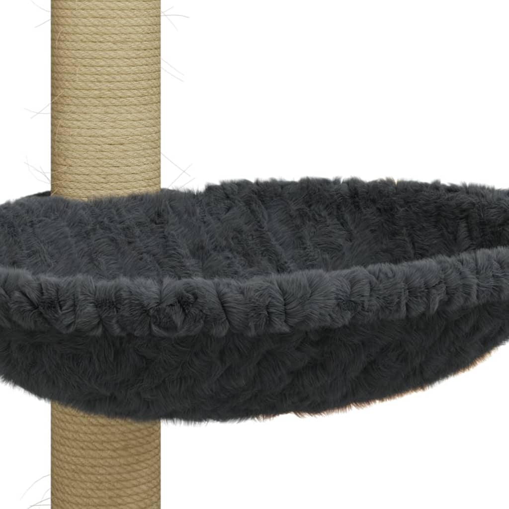 Cat Tree with Sisal Scratching Post Dark Grey 74 cm