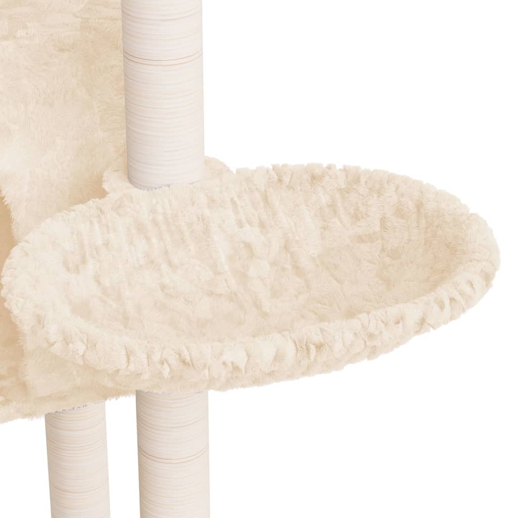 Cat Tree with Sisal Scratching Posts Cream 108.5 cm