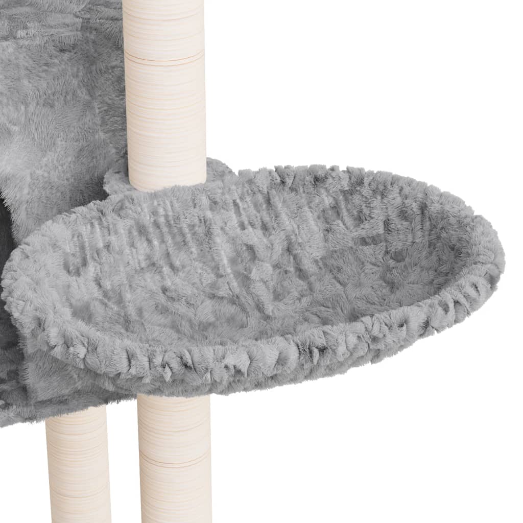 Cat Tree with Sisal Scratching Posts Light Grey 108.5 cm