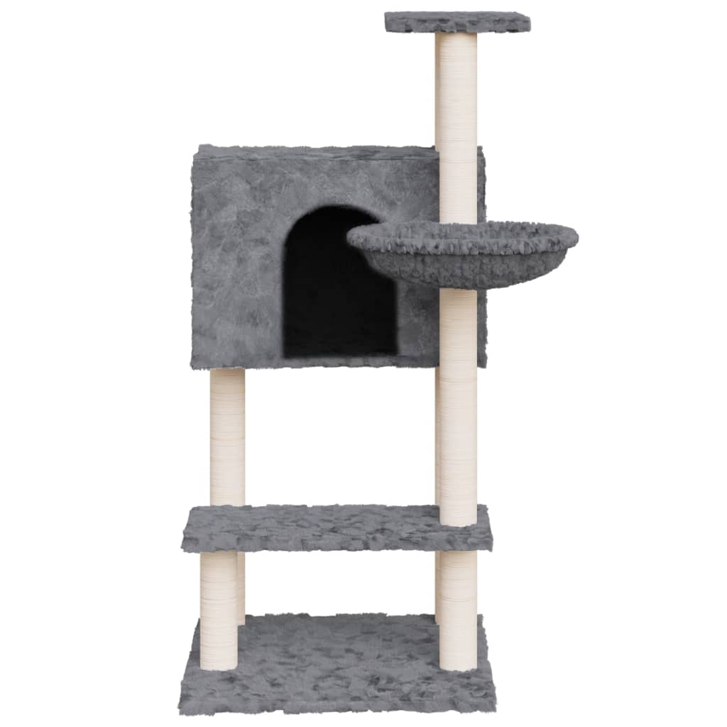 Cat Tree with Sisal Scratching Posts Dark Grey 108.5 cm