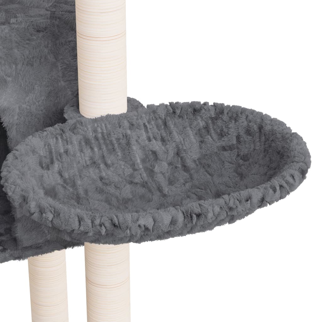 Cat Tree with Sisal Scratching Posts Dark Grey 108.5 cm