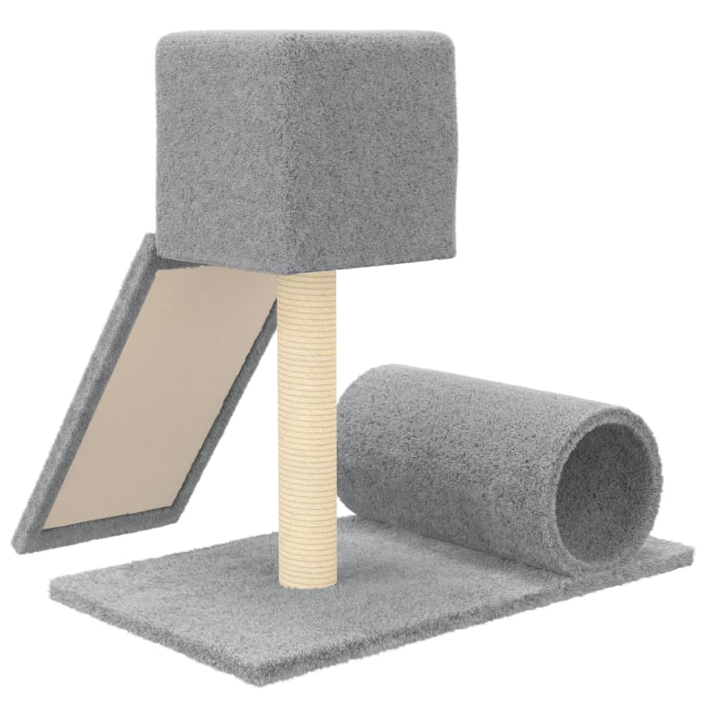 Cat Tree with Sisal Scratching Post Light Grey 59 cm