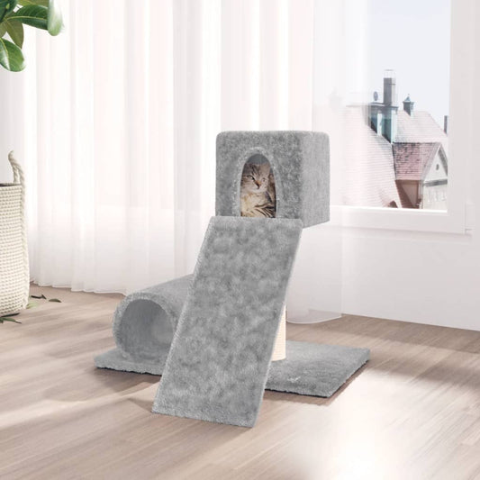 Cat Tree with Sisal Scratching Post Light Grey 59 cm