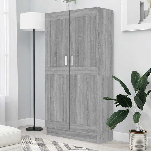 Book Cabinet Grey Sonoma 82,5x30,5x150 cm Engineered Wood
