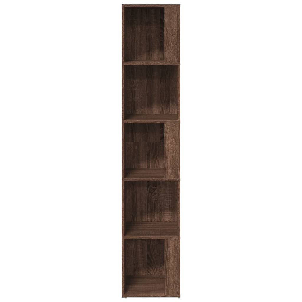 vidaXL Corner Cabinet Brown Oak 33x33x164.5 cm Engineered Wood