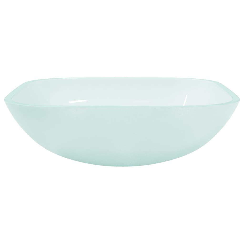 vidaXL Basin Glass 42x42x14 cm Frosted