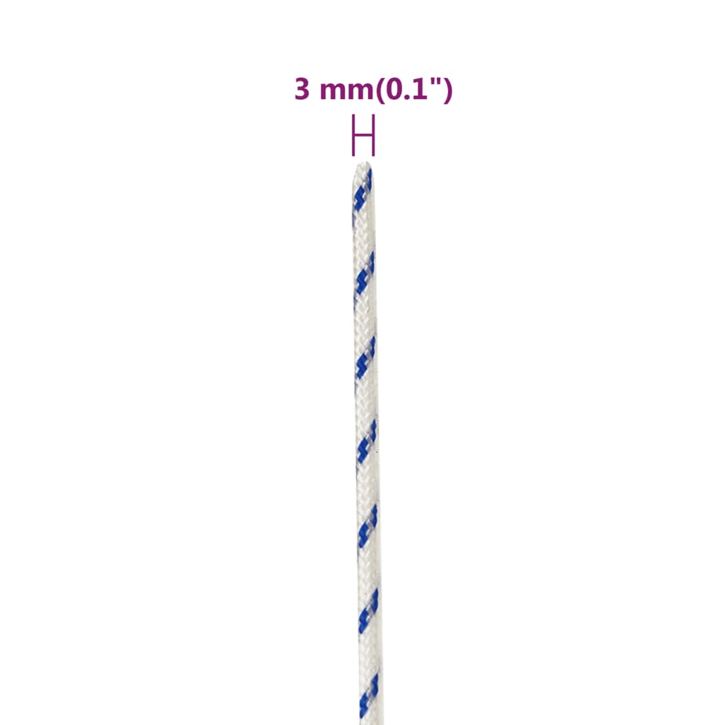Boat Rope White 3 mm 500 m Polypropylene