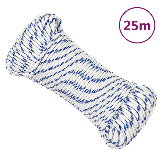 vidaXL Boat Rope White 4 mm 25 m Polypropylene