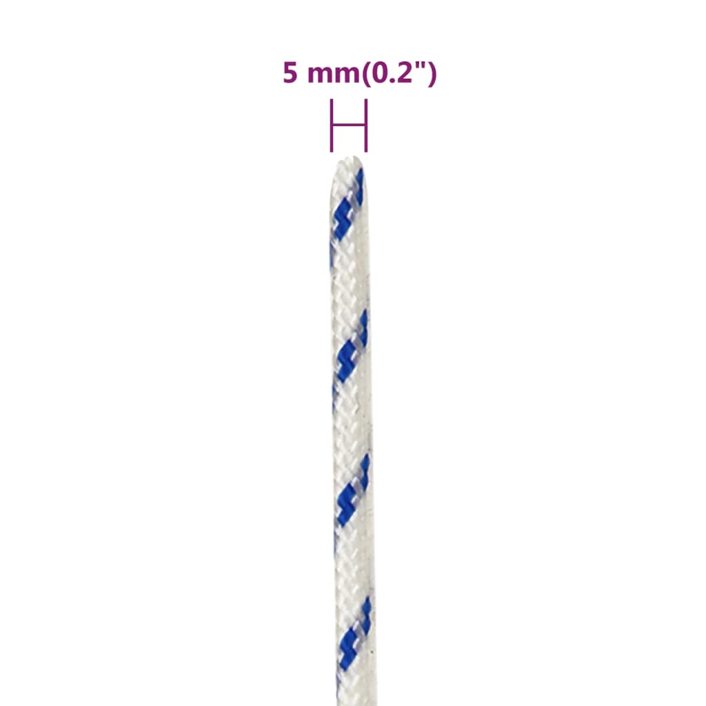 Boat Rope White 5 mm 250 m Polypropylene