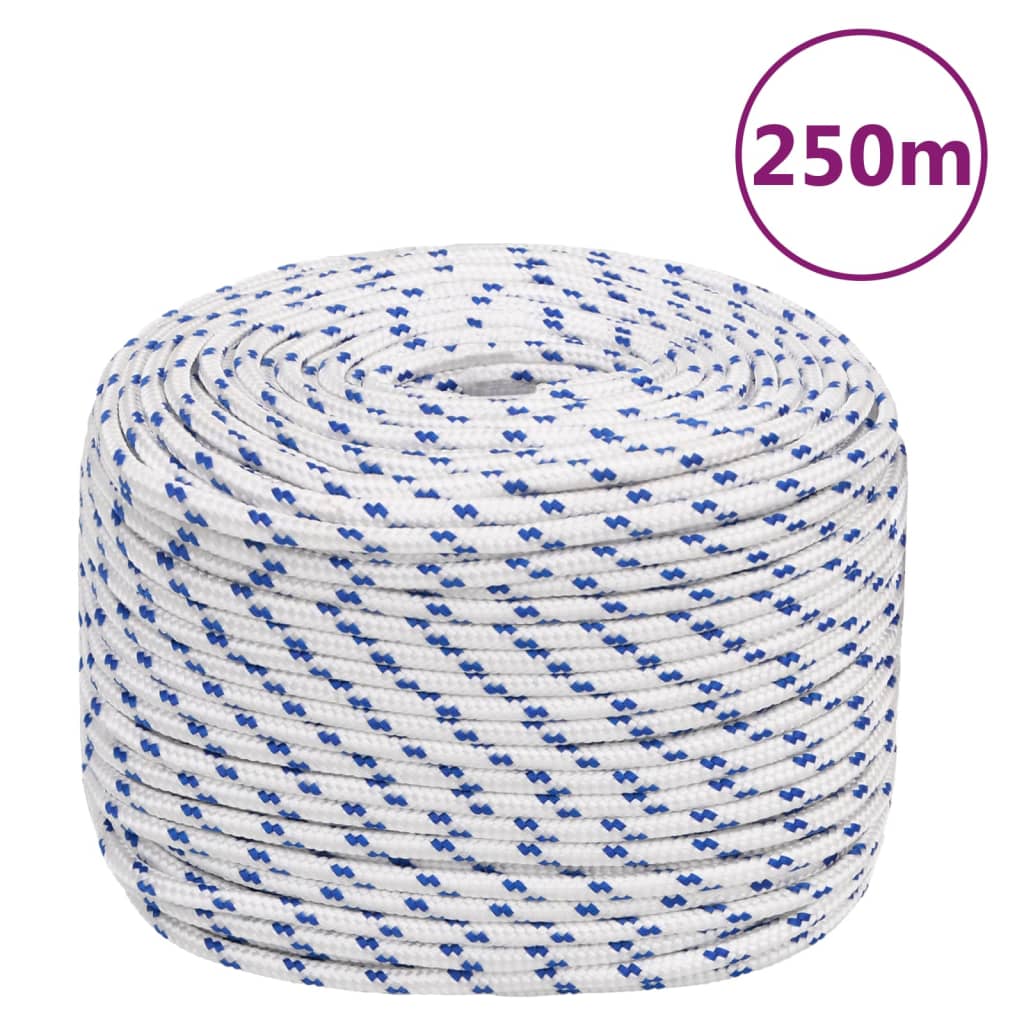 vidaXL Boat Rope White 6 mm 250 m Polypropylene