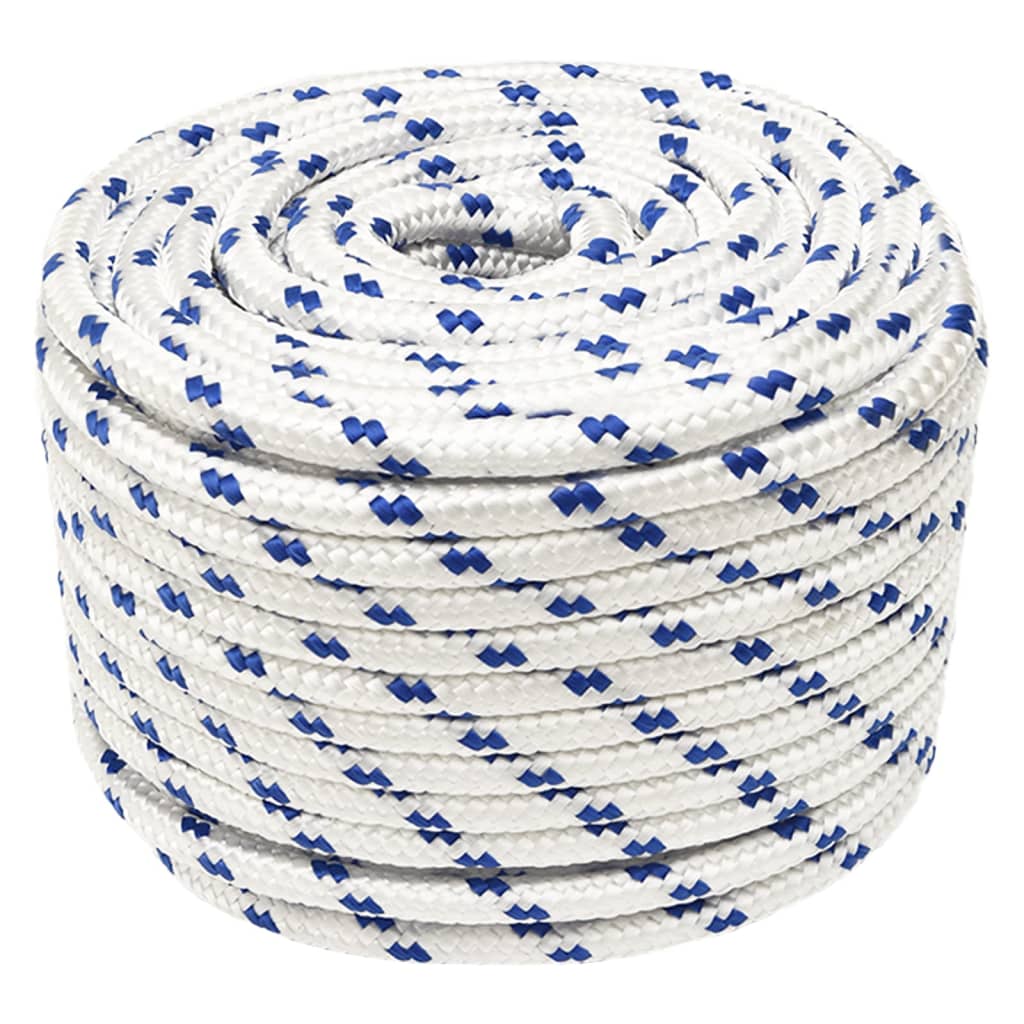 vidaXL Boat Rope White 12 mm 25 m Polypropylene