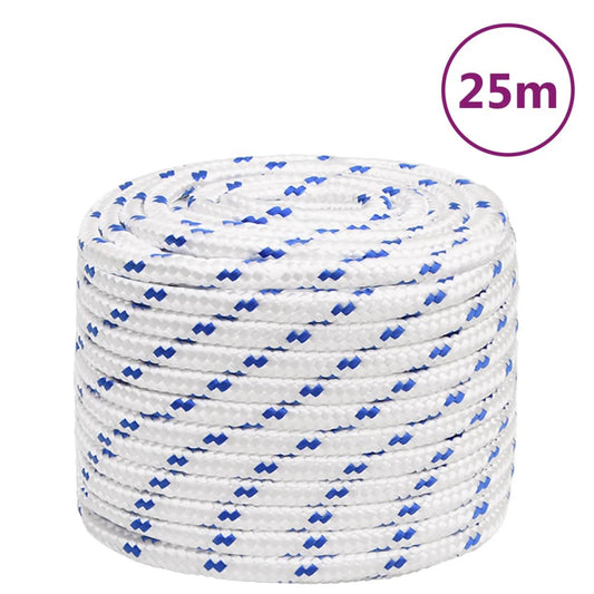 vidaXL Boat Rope White 18 mm 25 m Polypropylene