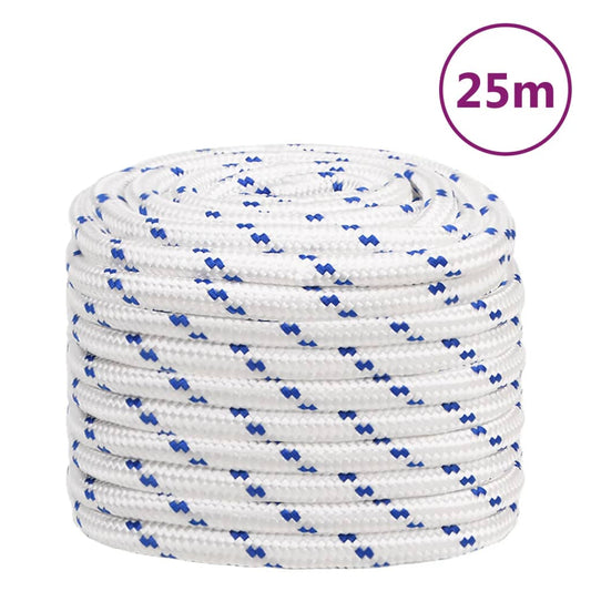 vidaXL Boat Rope White 20 mm 25 m Polypropylene