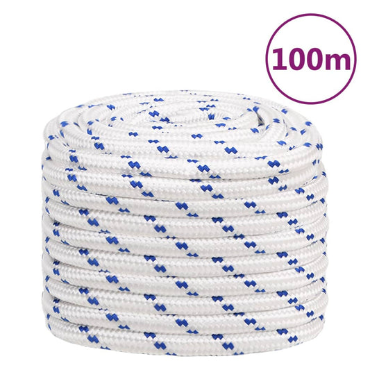 vidaXL Boat Rope White 20 mm 100 m Polypropylene