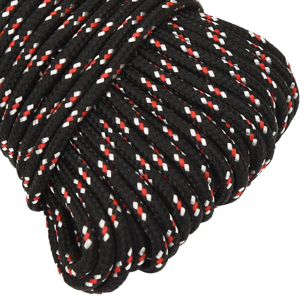 vidaXL Boat Rope Black 3 mm 250 m Polypropylene