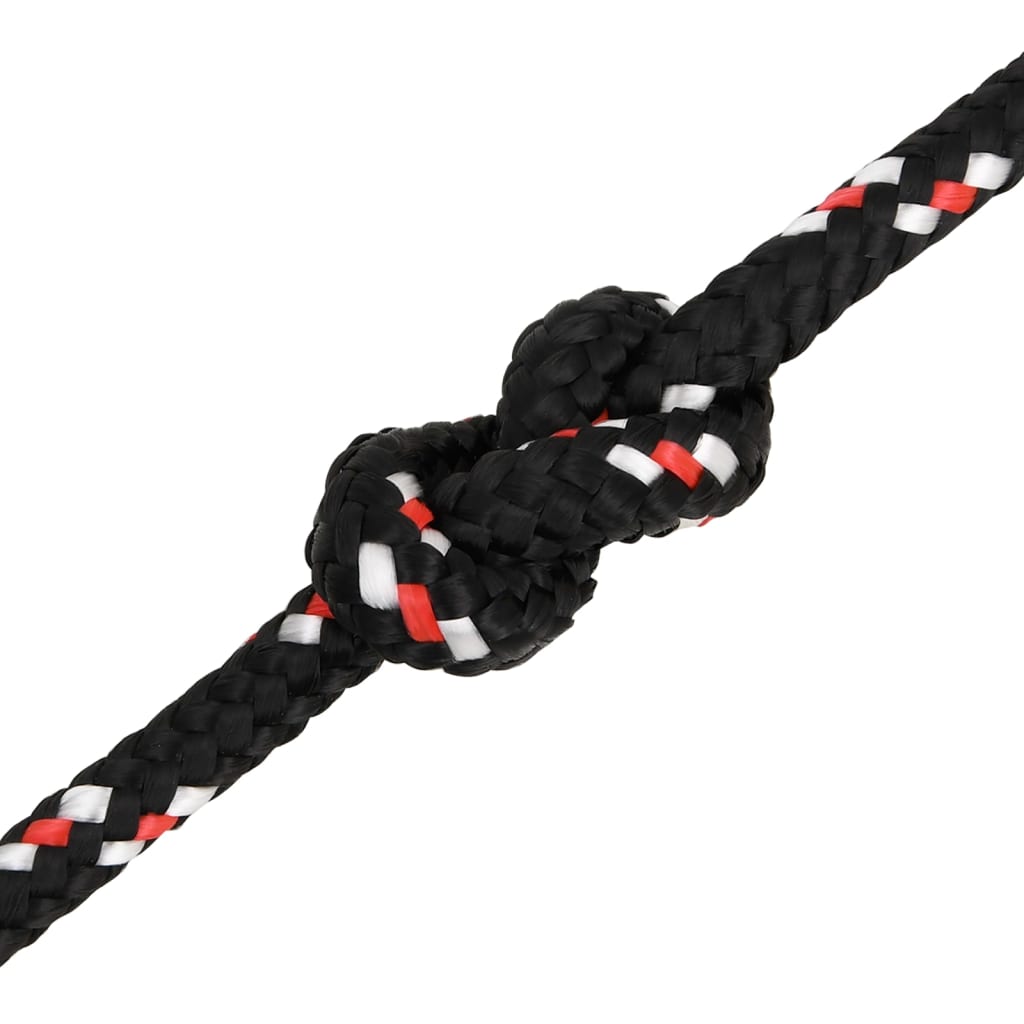 vidaXL Boat Rope Black 6 mm 50 m Polypropylene