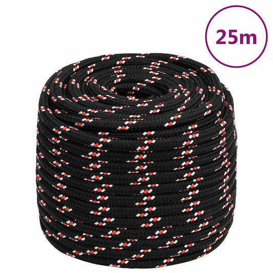Boat Rope Black 16 mm 25 m Polypropylene