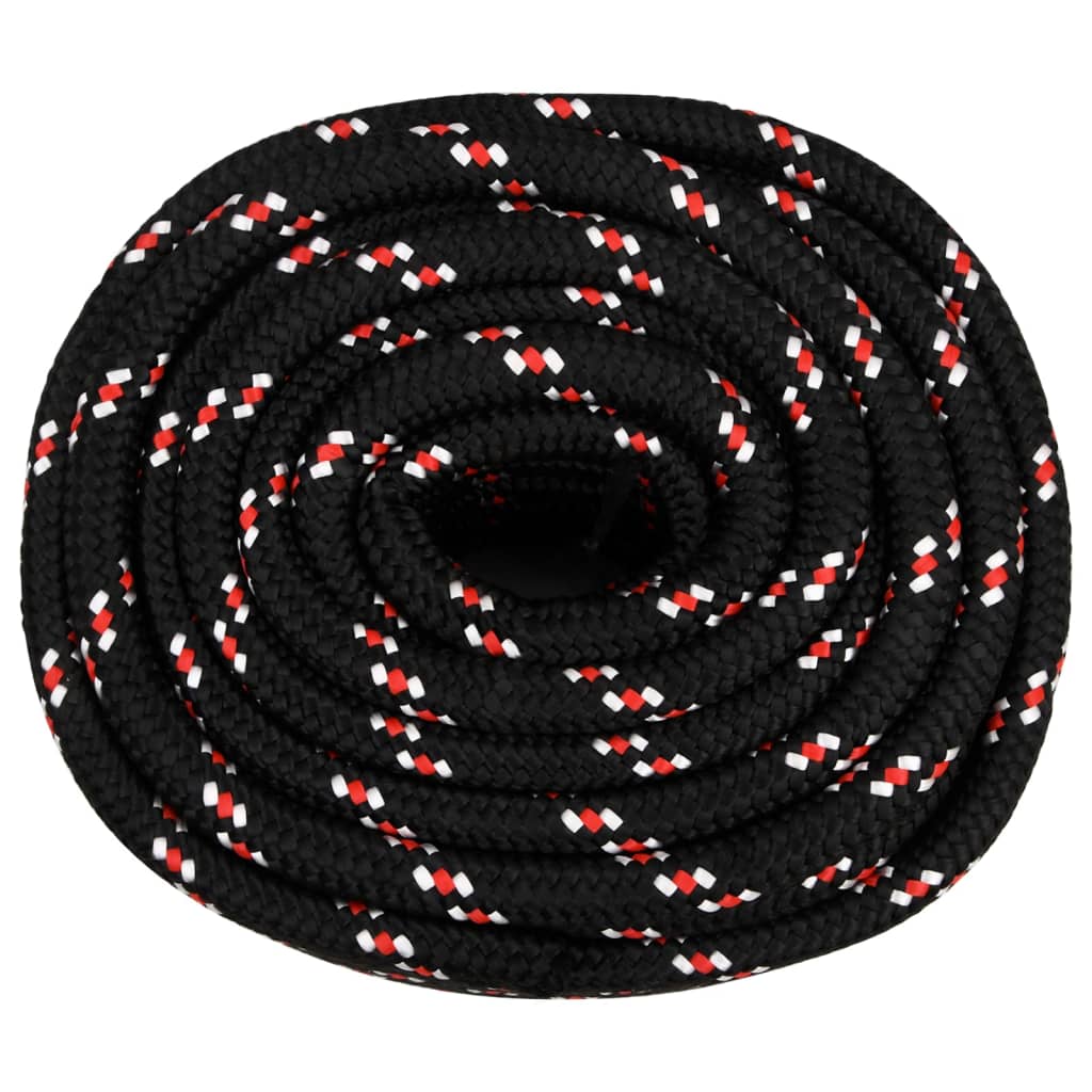 vidaXL Boat Rope Black 20 mm 25 m Polypropylene