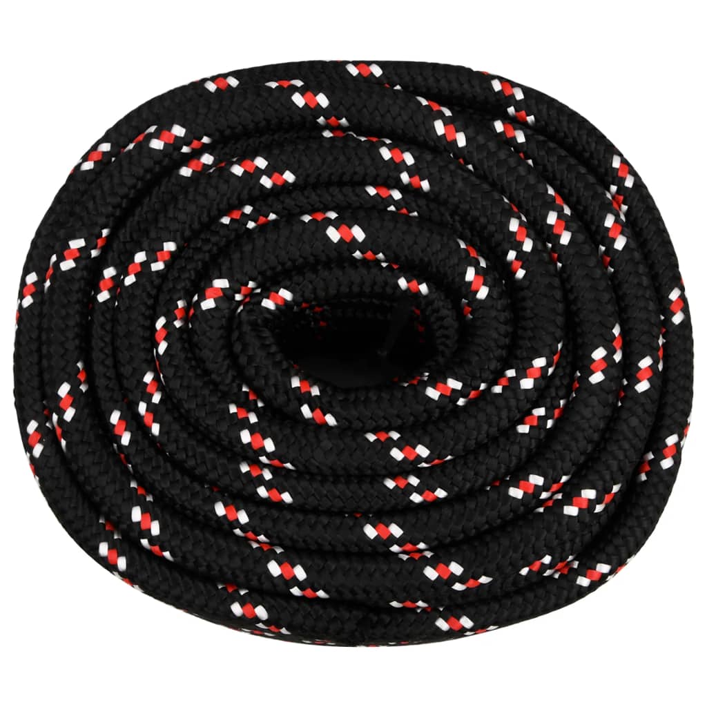 vidaXL Boat Rope Black 20 mm 100 m Polypropylene