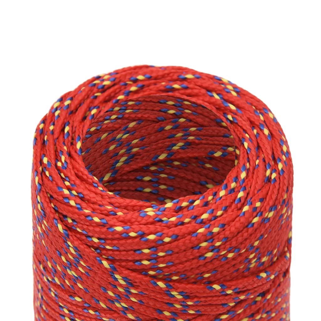 vidaXL Boat Rope Red 2 mm 25 m Polypropylene