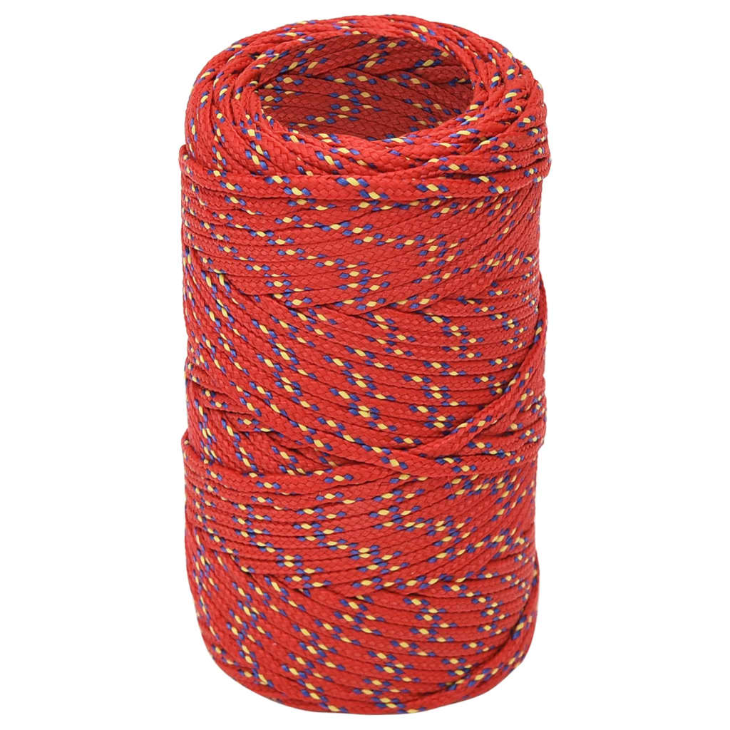 vidaXL Boat Rope Red 2 mm 500 m Polypropylene