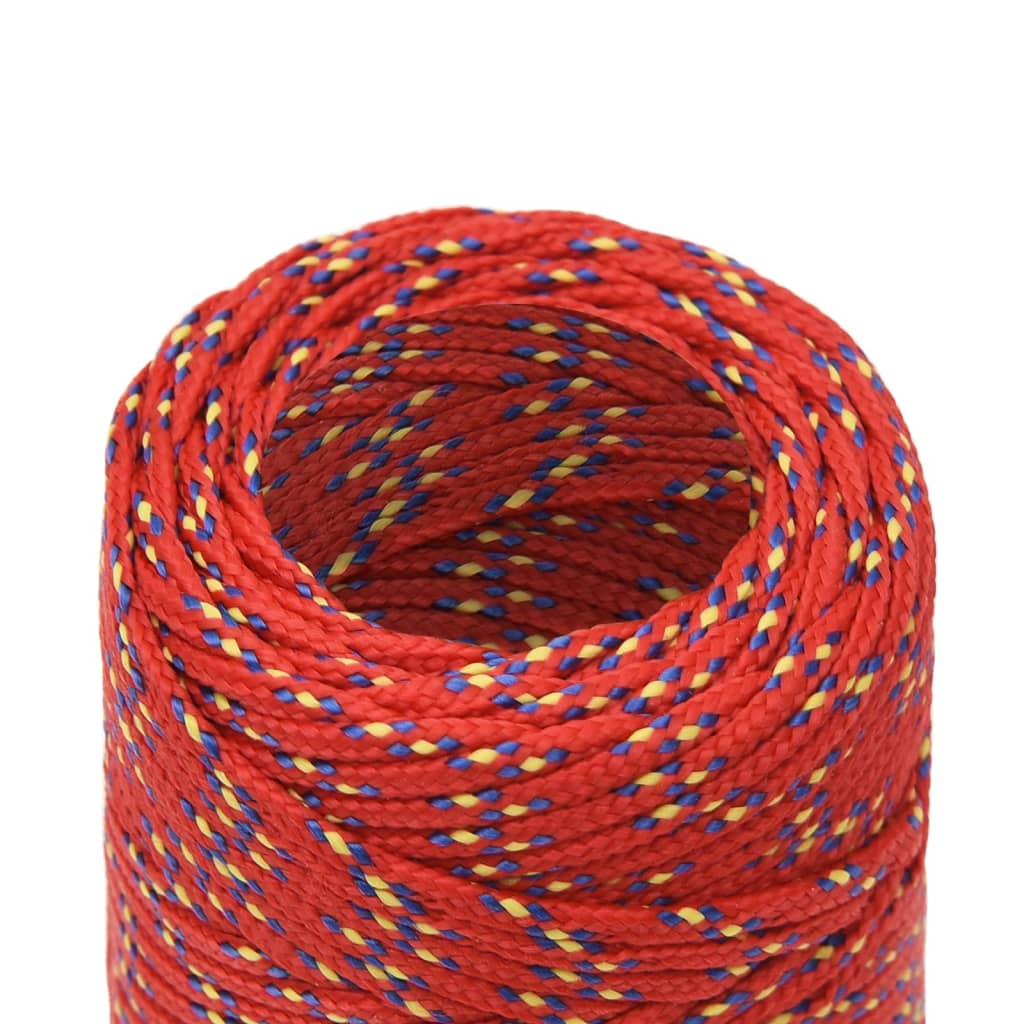 vidaXL Boat Rope Red 2 mm 500 m Polypropylene