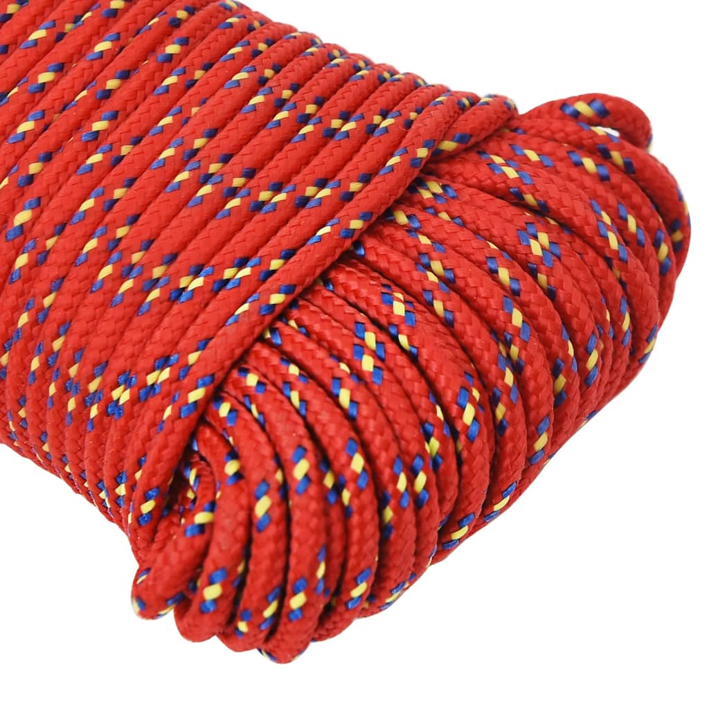 Boat Rope Red 4 mm 250 m Polypropylene