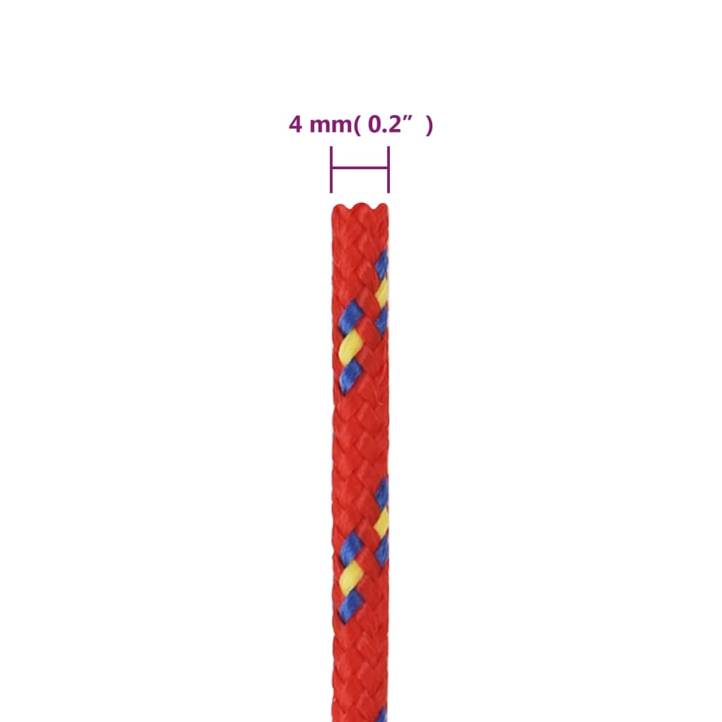 Boat Rope Red 4 mm 250 m Polypropylene